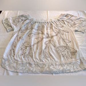 Lucky Brand Embroidered Top.  Medium. Great Condition.